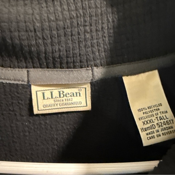 L.L. Bean vintage waffle jacket Men's Dark Gray Zip-Up Sweatshirt xxxL tall - Picture 3 of 9
